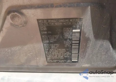 2015 Nissan Rogue S из США, поврежденный, VIN KNMAT2MT1FP573999